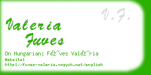 valeria fuves business card